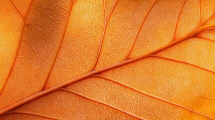 Sticker - A close up of a leaf with a brownish orange color