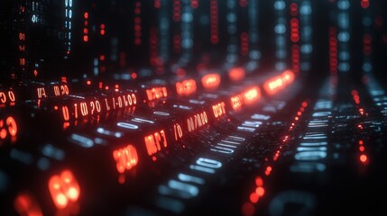 Abstract Digital Background with Binary Code
