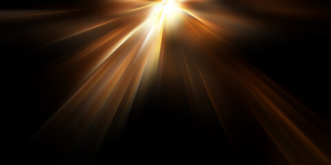 Wall Mural - Abstract orange background with sun outburst with rays of light spreading
