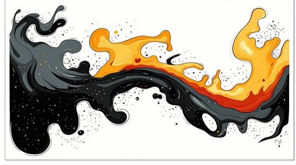 Poster - Abstract Colorful Liquid Swirls Design