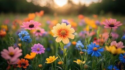 Sticker - Sunlit Wildflowers