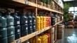 © Alienmarsh - Shelves of colorful containers in a warehouse