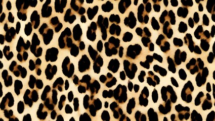 Wall Mural - leopard print real hair brown background fashion design