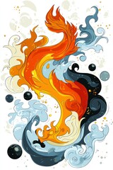 Poster - The Four Elements Abstract Art