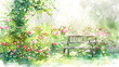 © diboy - Trellis Furniture Watercolor Background