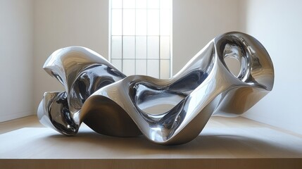 Poster - Abstract Sculpture in Modern Gallery