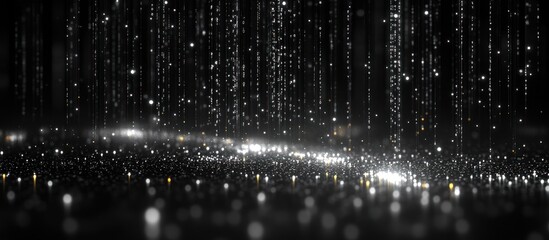 Wall Mural - abstract glitter rain background