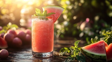 Wall Mural - Refreshing Watermelon Smoothie