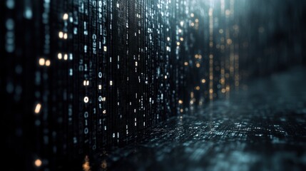 Binary Code Wall