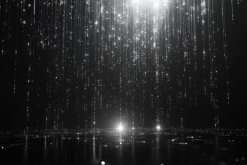 Wall Mural - Abstract Silver Rain