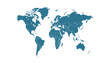 © Pavel - World map. Blue modern vector map. Silhouette map