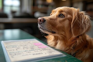 Wall Mural - Golden Retriever Dog Portrait