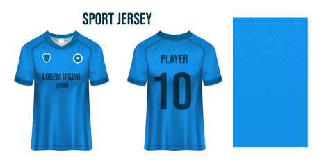 Poster - Sport jersey design fabric textile for sublimation.