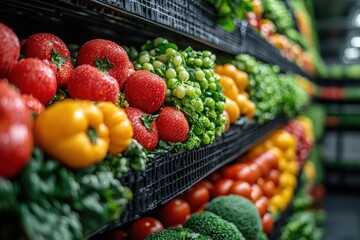 Canvas Print - Fresh Produce at a Grocery Store