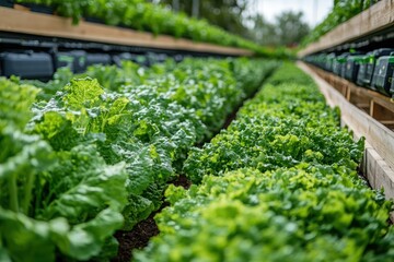 Canvas Print - Lettuce Field