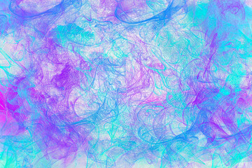 Poster - Ethereal abstract background featuring swirling patterns in shades of blue, purple, and pink, creating dreamy and vibrant atmosphere. Perfect for artistic projects