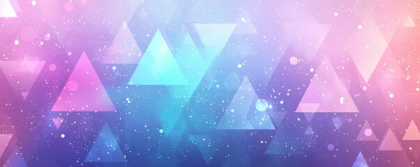 Wall Mural - colorful abstract background with gradient triangles and sparkling bokeh effect creating a dreamy an