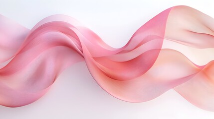 Soft flowing ribbon in soothing shades of pink a poignant and powerful symbol of the ongoing fight against breast cancer  This graceful contemporary image evokes a sense of hope awareness