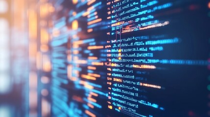 neural network generating planes with computer code, zooming in to highlight the concept of cyberspa