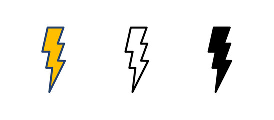 Wall Mural - lightning icon vector. electric icon vector. power icon. energy sign