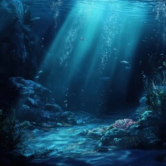 Wall Mural - Enchanting Underwater Seascape: Exploring the Depths of the Ocean