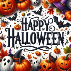 Wall Mural - Halloween lettering to write on a shirt on a white background