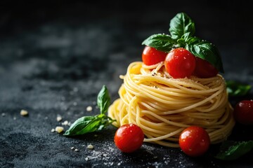 Poster - Spaghetti with Cherry Tomatoes and Basil