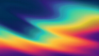 Wall Mural - abstract northern lights, retro vibrant gradient background with thermal heatmap effect and grain texture; liquid, fluid backdrop