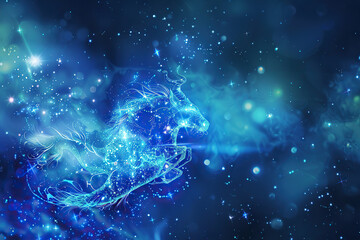 astrological composition with concept of capricorn zodiac sign symbol