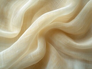 Canvas Print - Cream Linen Fabric Texture: Soft, Smooth, and Delicate