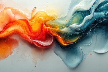 Canvas Print - Abstract Swirling Paint