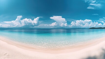 Canvas Print - Serene Tropical Paradise with Clear Blue Water