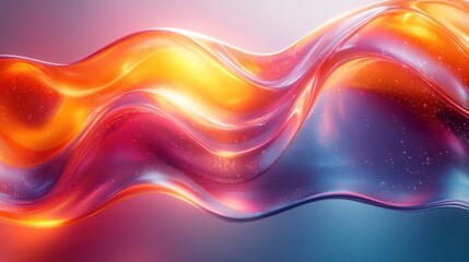 Sticker - Abstract Colorful Liquid Wave