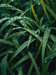 Canvas Print - Plant with water droplets