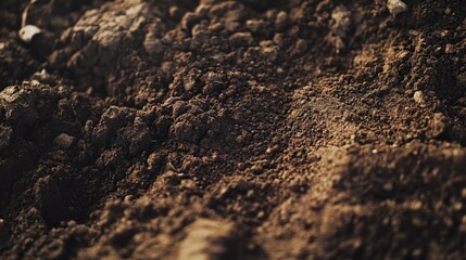 Close-up of a pile of dirt