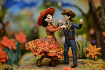 Wall Mural - cute couple love dancing romance dancer