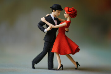 Wall Mural - couple dancing lover dance tango