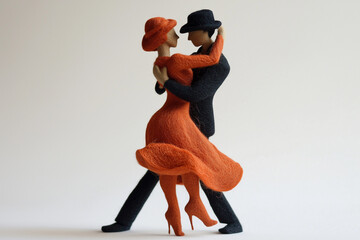 Wall Mural - elegant couple love dancing romance