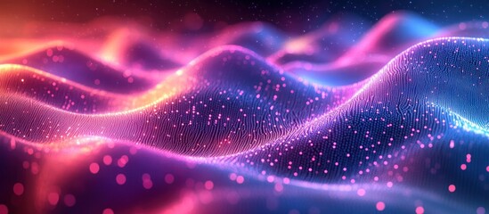 Wall Mural - Abstract Neon Waves