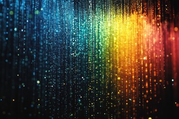 Wall Mural - Abstract Colorful Glitter Rain