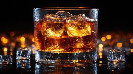 Wall Mural - Whiskey on the Rocks