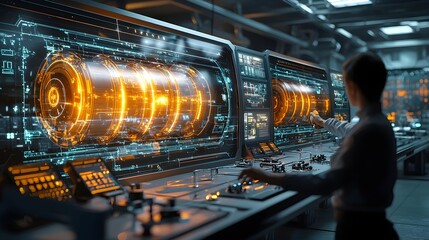 Futuristic Control Room Interface