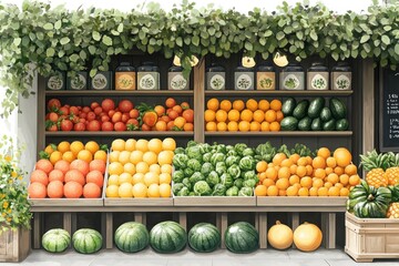 Canvas Print - Fresh Produce Stand