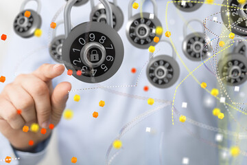 security data code digital in hand