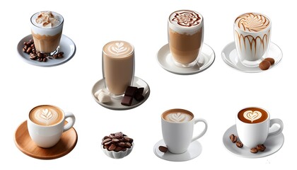 Wall Mural - Chocolate Milkshake Delight with Cocoa Beans on a Warm White Background for Advertising and Presentation