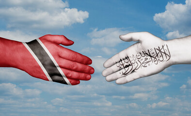 Wall Mural - Trinidad and Tobago and Afghanistan country handshaking