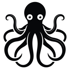 Sticker - Solid color Octopus animal vector design