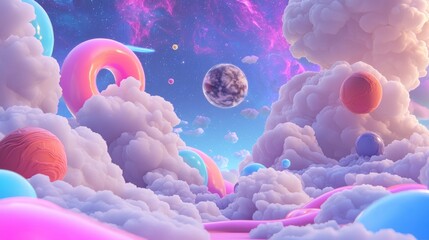 Wall Mural - an abstract background with galaxies, nebulas, and stars in outer space, illustrating the real unive