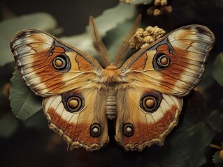 Sticker - Close-Up of a Beautiful Butterfly with Intricate Wings