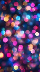 Sticker - Abstract background showing colorful bokeh lights glowing